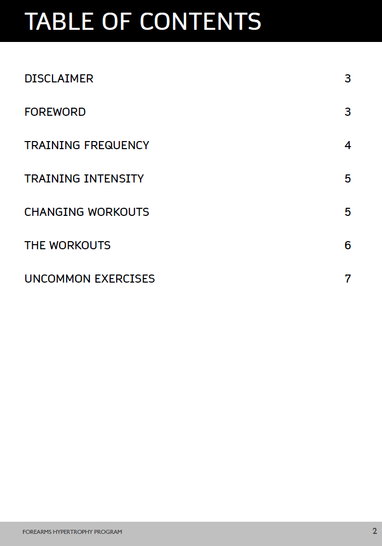 Forearms Hypertrophy Program
